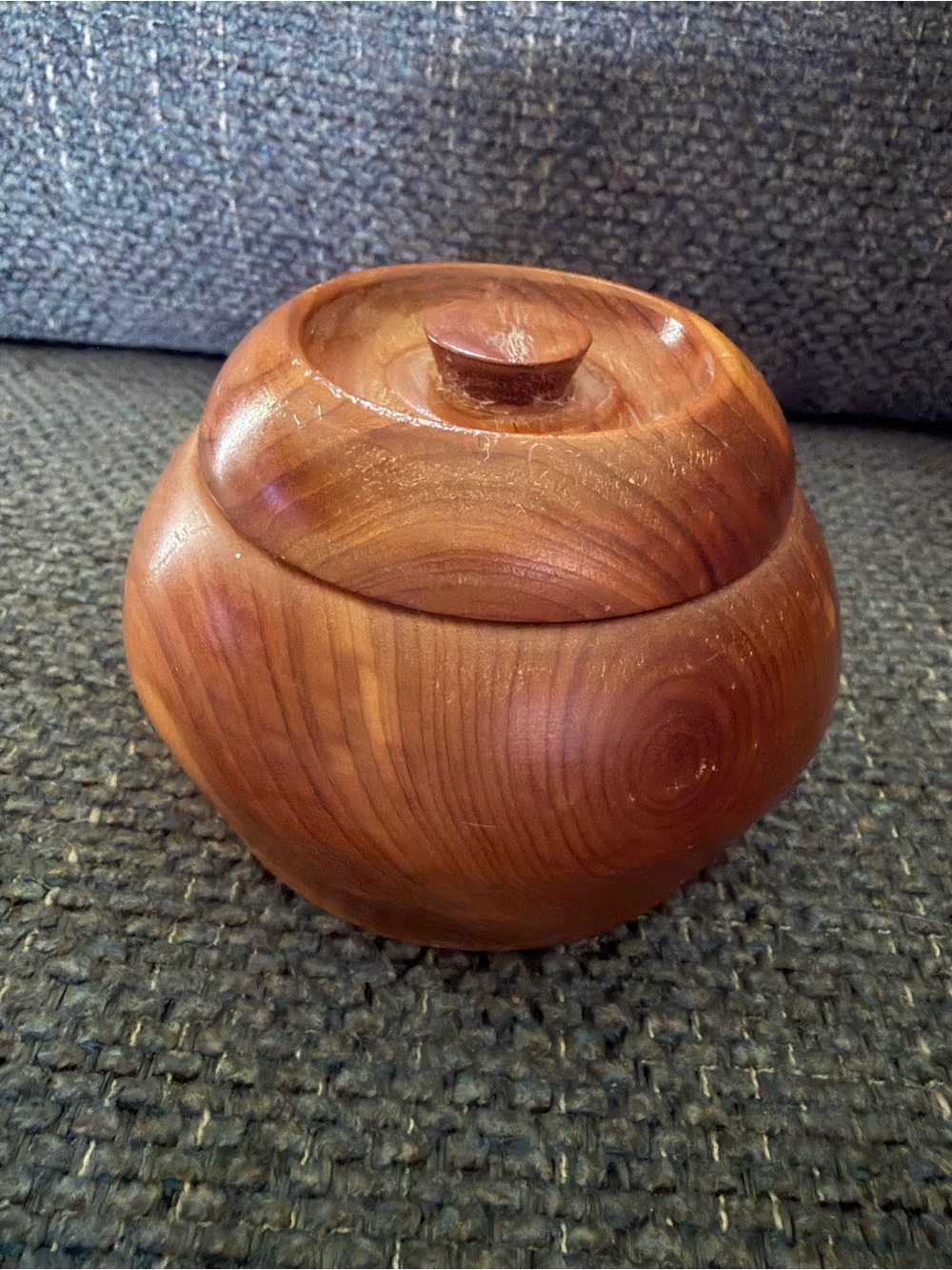 Round Wooden Trinket Box